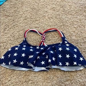 Ruffle Star Spangled Bikini Top